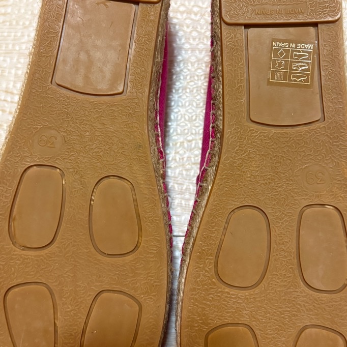 KENZO 草編鞋 39號桃紅色-10