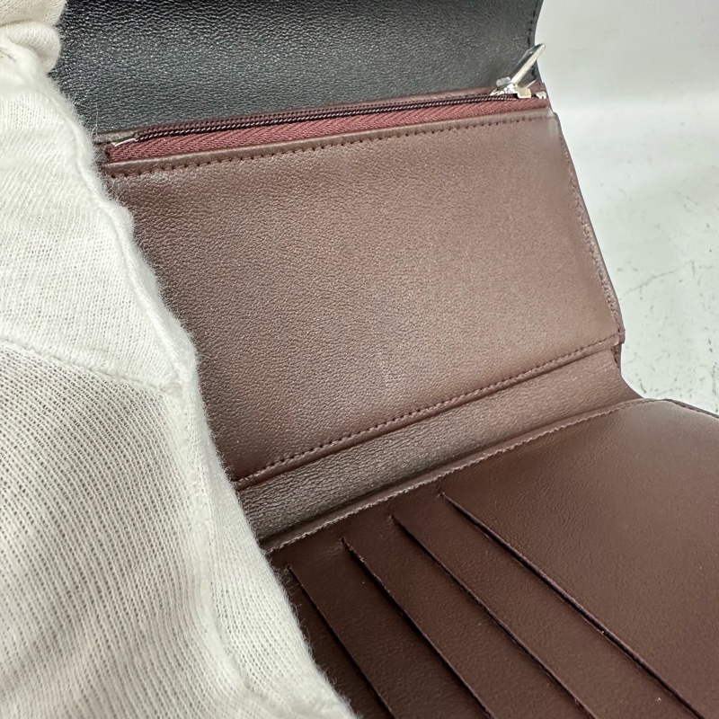 Chanel Ap0232 黑羊皮銀釦CF中夾-19