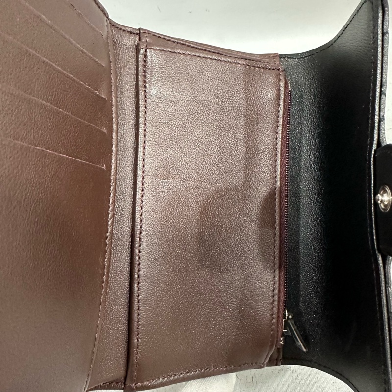 Chanel Ap0232 黑羊皮銀釦CF中夾-22