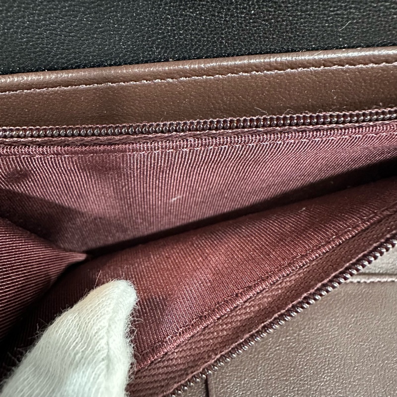 Chanel Ap0232 黑羊皮銀釦CF中夾-23