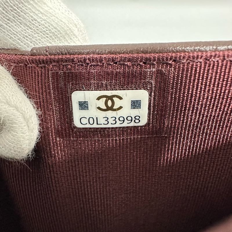 Chanel Ap0232 黑羊皮銀釦CF中夾-27