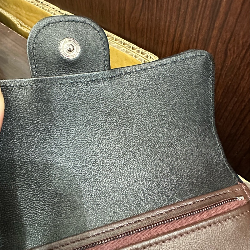 Chanel Ap0232 黑羊皮銀釦CF中夾-30