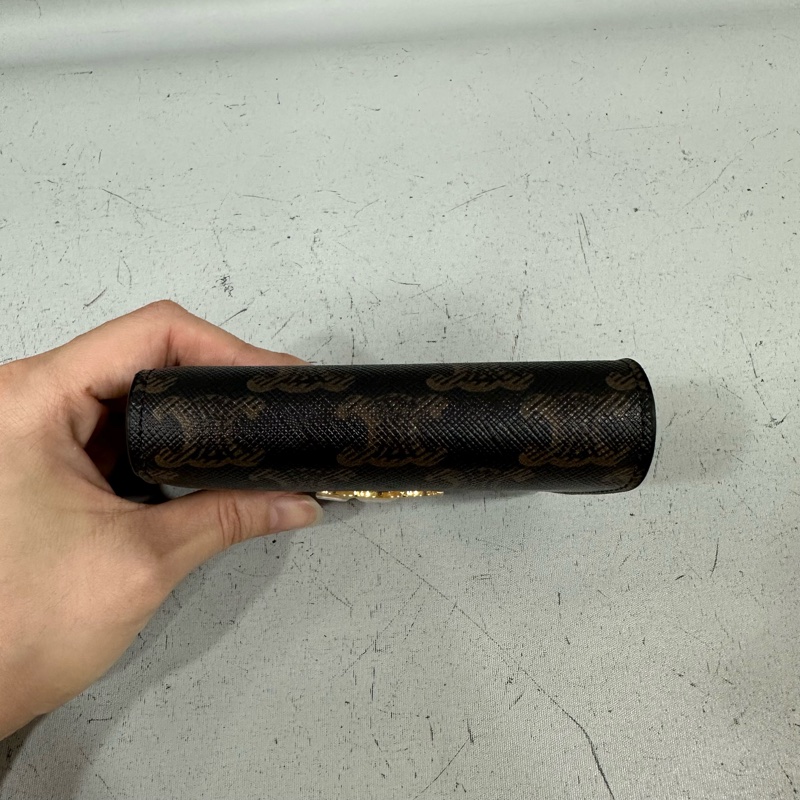 Celine 10k622 老花金釦凱旋門短夾-11