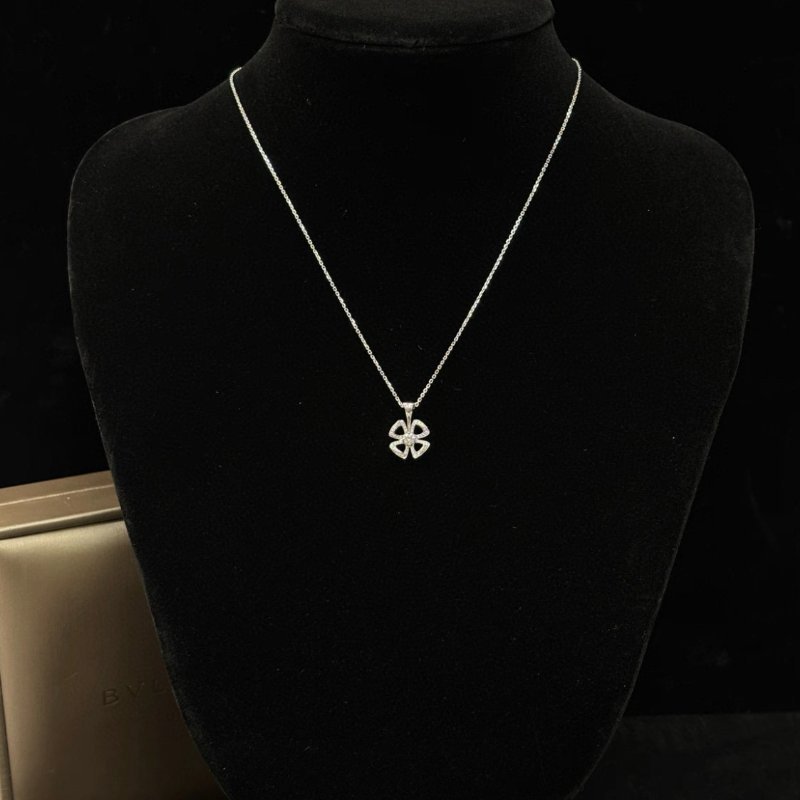 BVLGARI FIOREVER白金花系鏈條42cm 99新-0