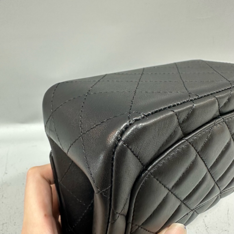 Chanel A35200 黑羊皮金釦方胖子 mini coco 17-6