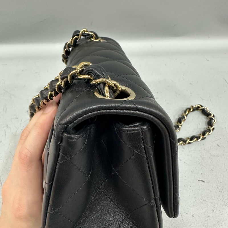 Chanel A35200 黑羊皮金釦方胖子 mini coco 17-13