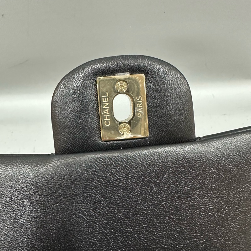 Chanel A35200 黑羊皮金釦方胖子 mini coco 17-16