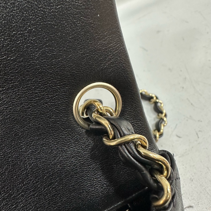 Chanel A35200 黑羊皮金釦方胖子 mini coco 17-19