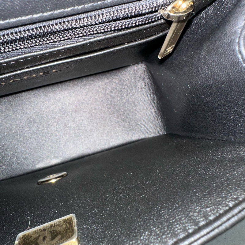 Chanel A35200 黑羊皮金釦方胖子 mini coco 17-27