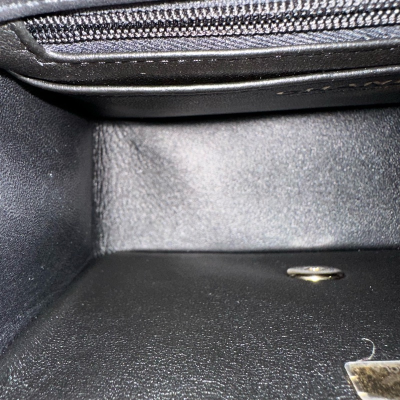 Chanel A35200 黑羊皮金釦方胖子 mini coco 17-28