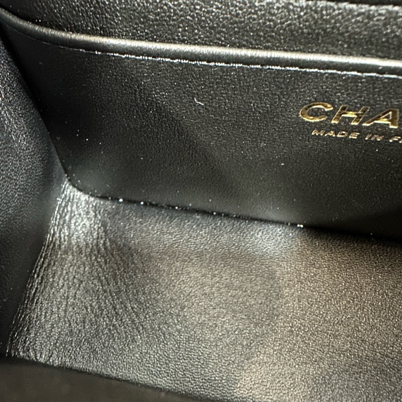 Chanel A35200 黑羊皮金釦方胖子 mini coco 17-32