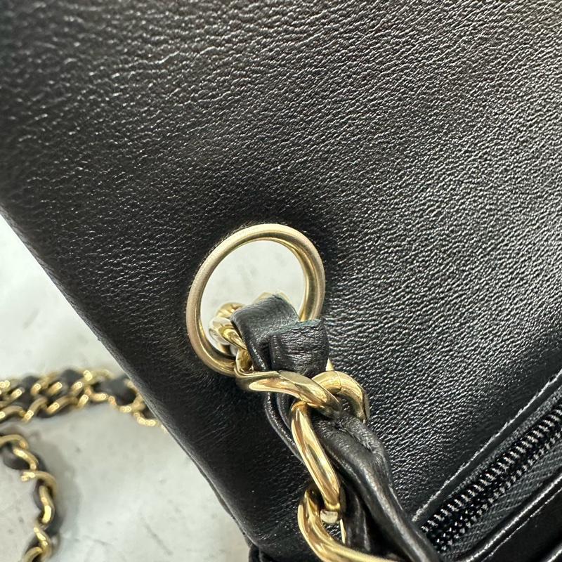 Chanel A35200 黑羊皮金釦方胖子 mini coco 17-35