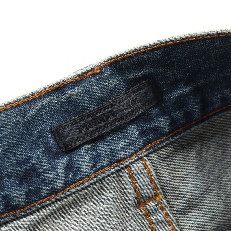 PRADA 牛仔褲 三角形標誌 GEP374SVMO14E9 棉質海軍藍 二手男款 #29-2
