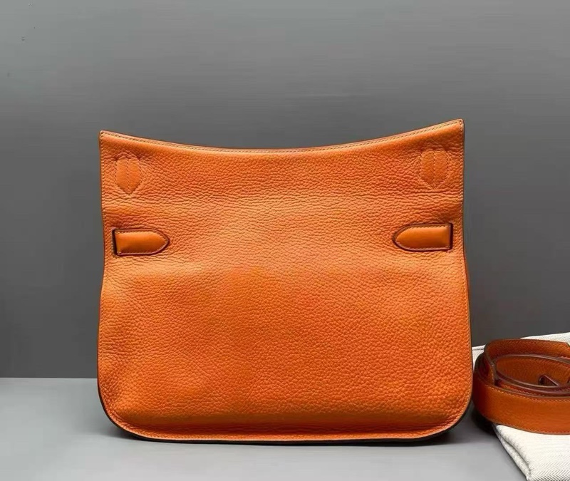 HERMES Jypsiere 火焰橙9J銀扣肩背斜背包 28*12*21 98新配件塵袋-1