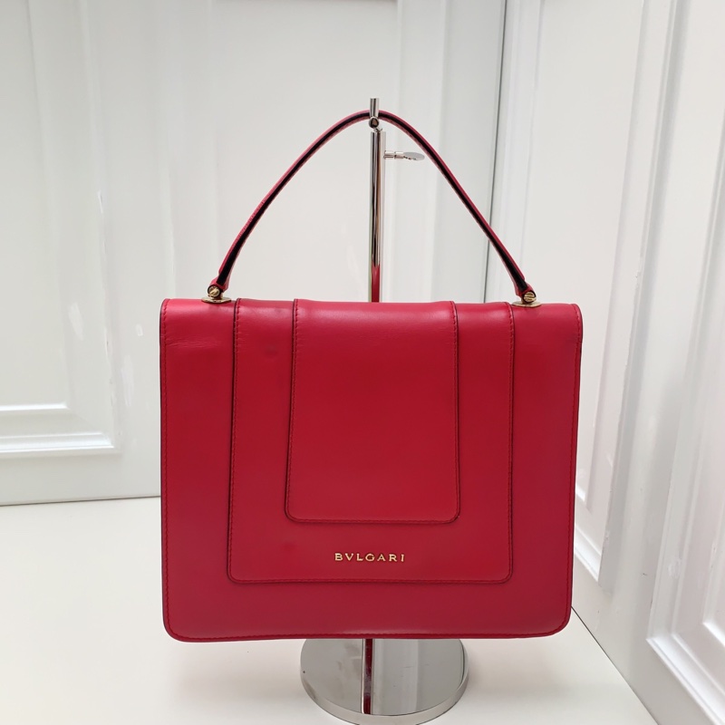 98新寶格麗BVLGARI玫粉色蛇頭包 皮質觸感光滑-6