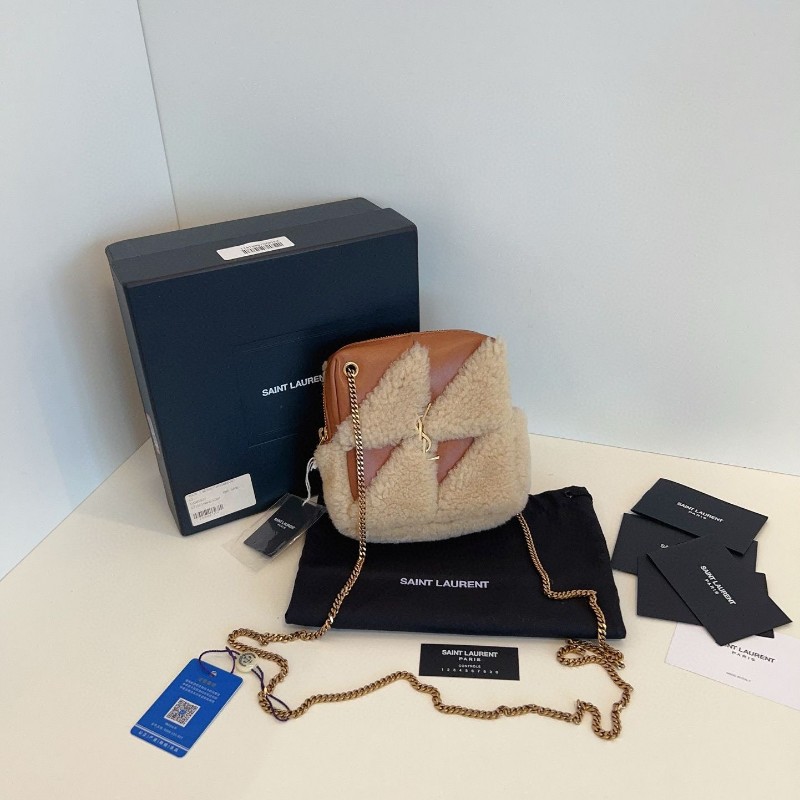 Ysl 小方塊毛毛袋-0