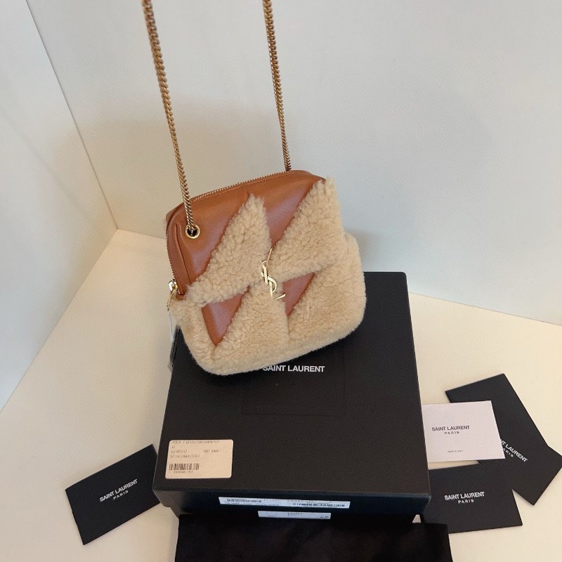 Ysl 小方塊毛毛袋-2