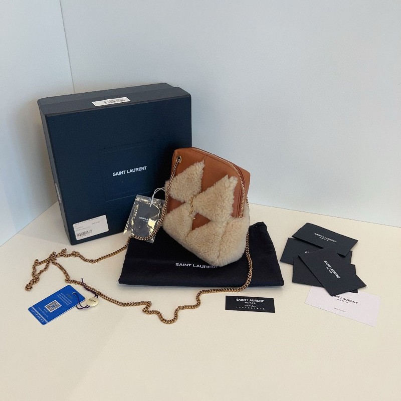 Ysl 小方塊毛毛袋-3