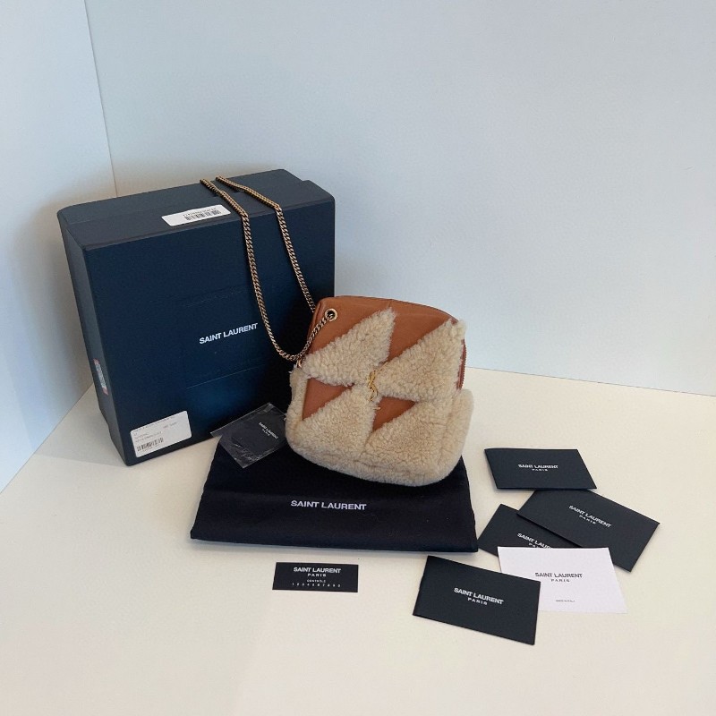 Ysl 小方塊毛毛袋-6