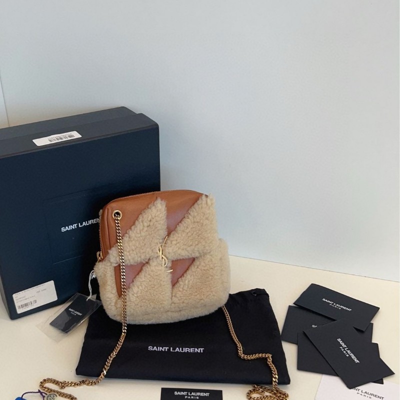 Ysl 小方塊毛毛袋-8