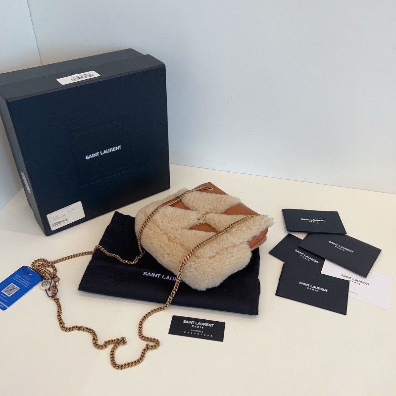 Ysl 小方塊毛毛袋-9