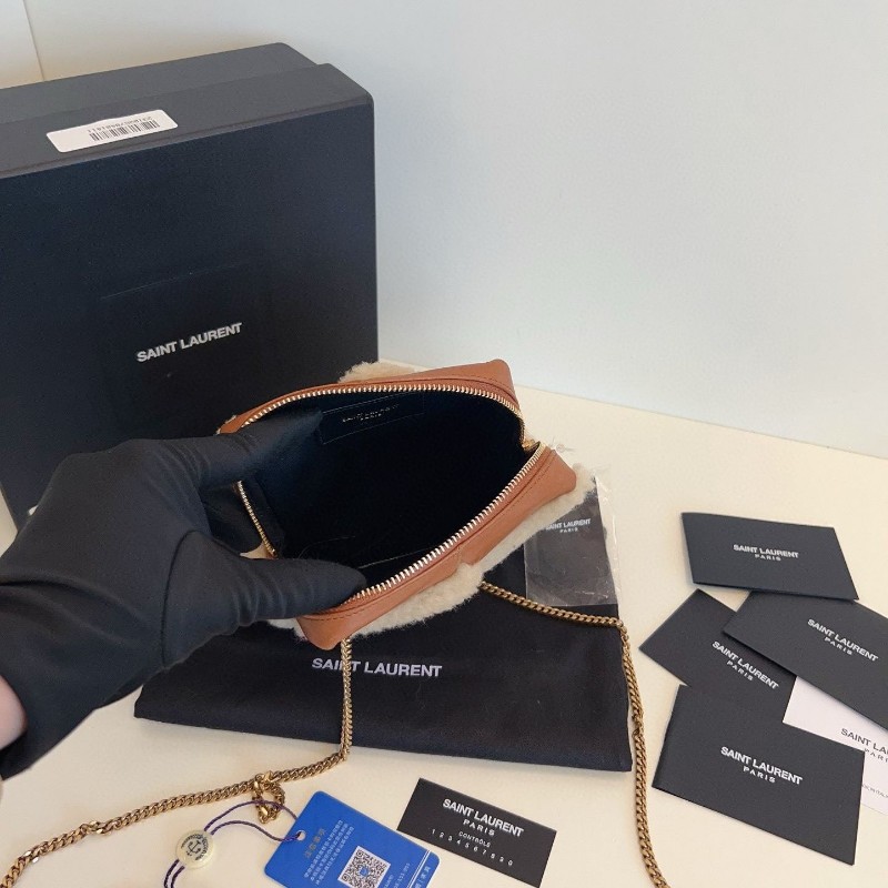 Ysl 小方塊毛毛袋-10