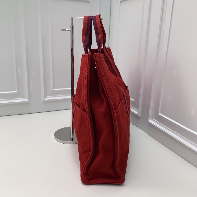 95新Hermes愛馬仕中古 帆布公文包 紅色亮眼-2