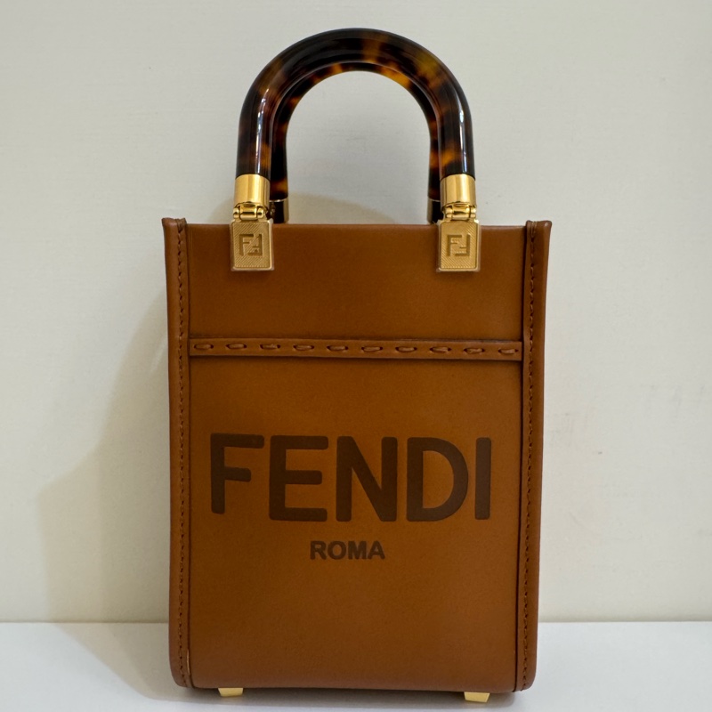 FENDI Sunshine Tote Mini 玳瑁提把迷你托特-0