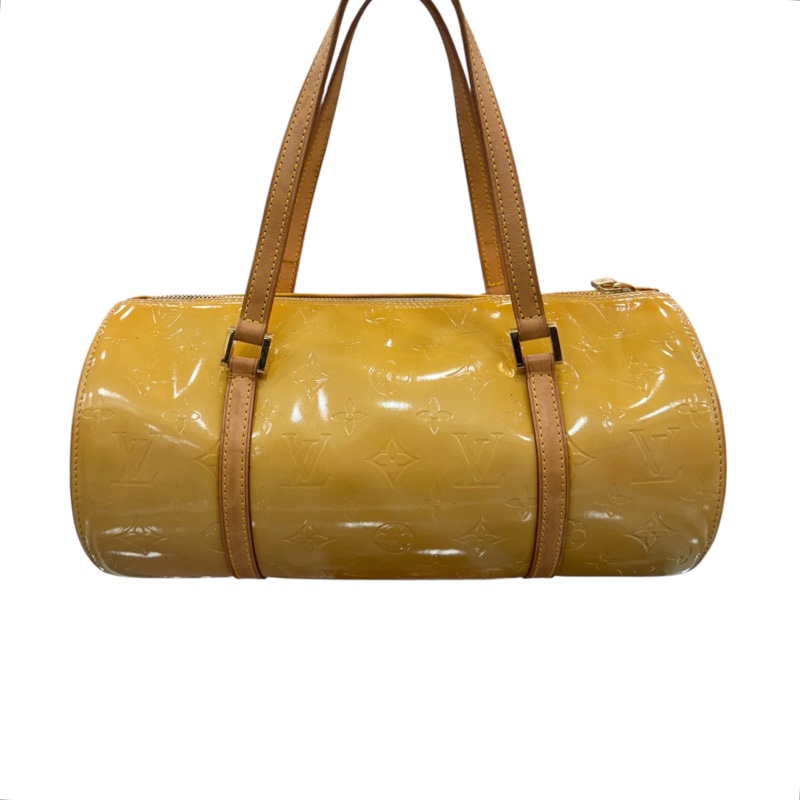 Louis Vuitton 黃色漆皮圓筒包-0