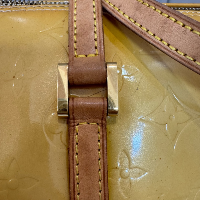 Louis Vuitton 黃色漆皮圓筒包-13