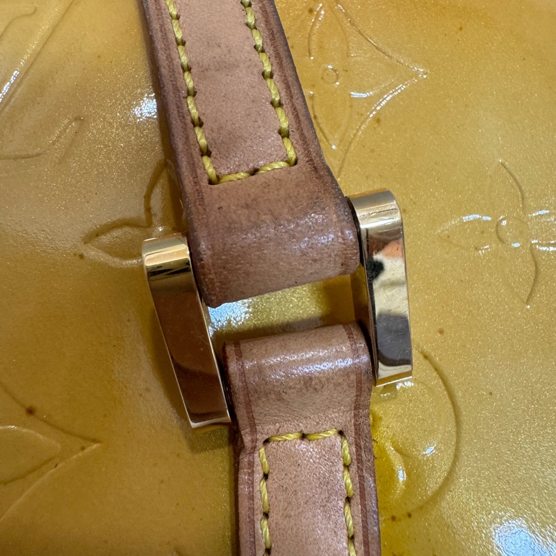 Louis Vuitton 黃色漆皮圓筒包-17