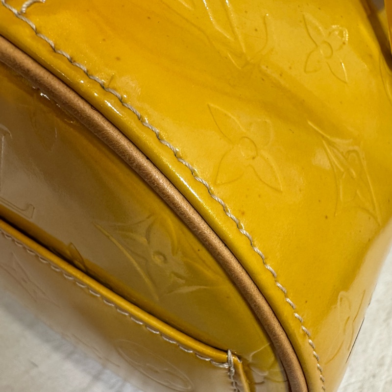 Louis Vuitton 黃色漆皮圓筒包-20