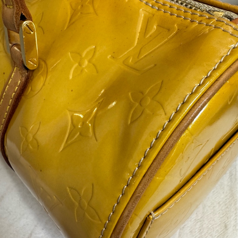 Louis Vuitton 黃色漆皮圓筒包-21