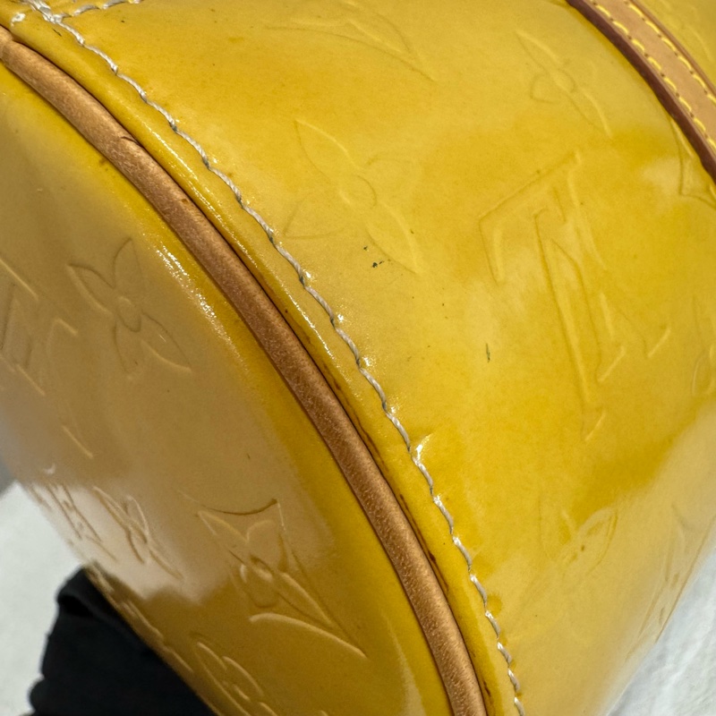 Louis Vuitton 黃色漆皮圓筒包-25