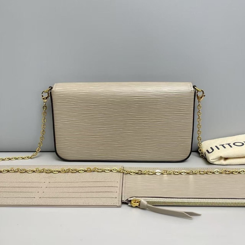 LV路易威登 灰色水波紋三合一 肩背包 斜背包-1