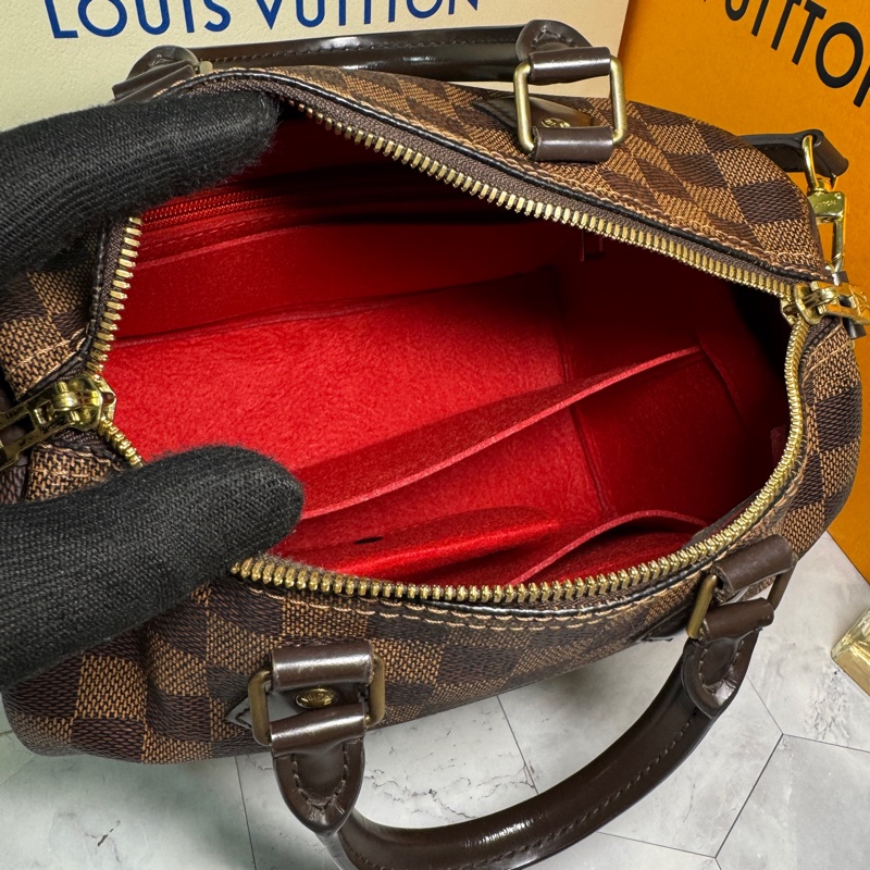LV 波士頓包 25 棋盤格 #背袋款-6