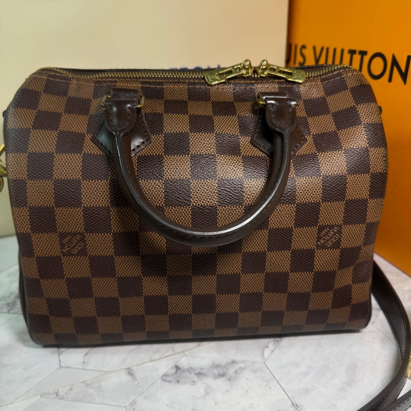 LV 波士頓包 25 棋盤格 #背袋款-8