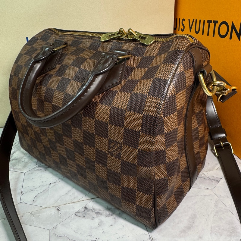 LV 波士頓包 25 棋盤格 #背袋款-10