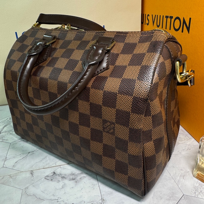 LV 波士頓包 25 棋盤格 #背袋款-13