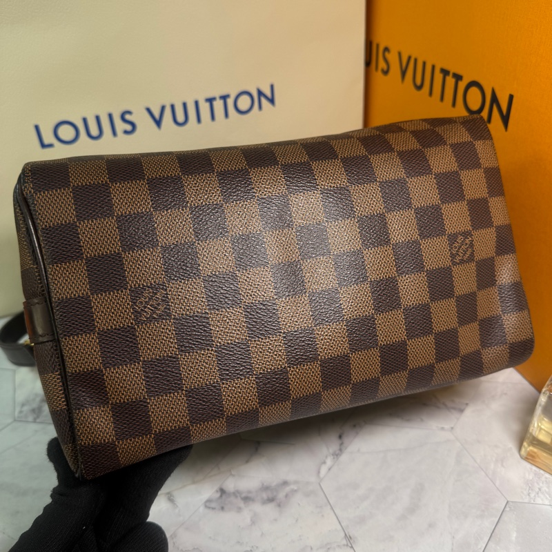 LV 波士頓包 25 棋盤格 #背袋款-16