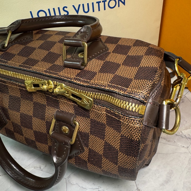 LV 波士頓包 25 棋盤格 #背袋款-33