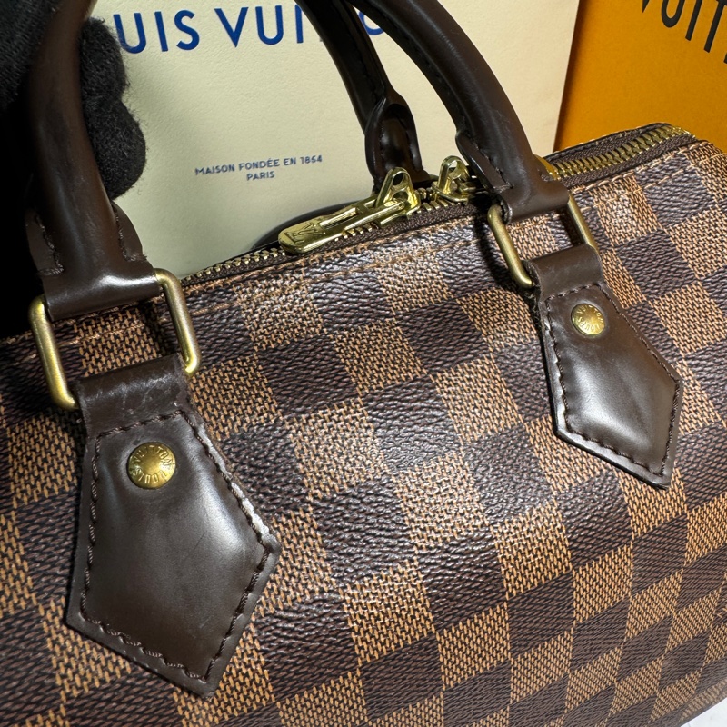 LV 波士頓包 25 棋盤格 #背袋款-39