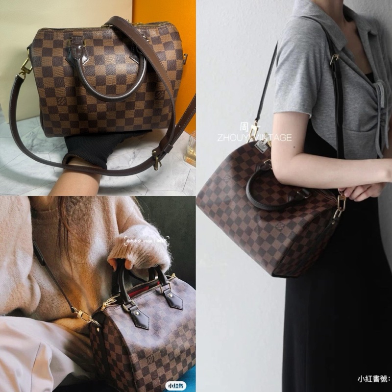LV 波士頓包 25 棋盤格 #背袋款-51
