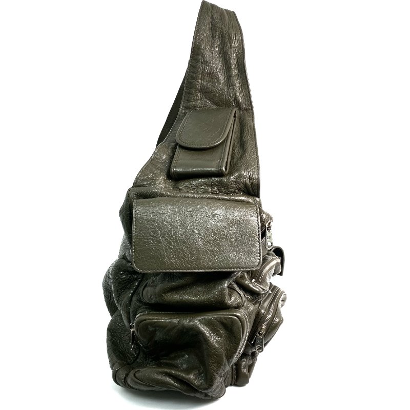△ Balenciaga 巴黎世家 Grey Green Calfskin Superbusy Large Shoulder Bag 灰綠色小牛皮肩背袋 - 257016654-4