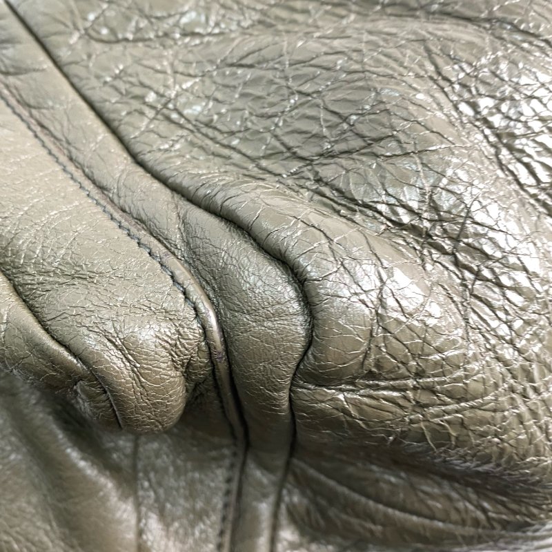 △ Balenciaga 巴黎世家 Grey Green Calfskin Superbusy Large Shoulder Bag 灰綠色小牛皮肩背袋 - 257016654-6