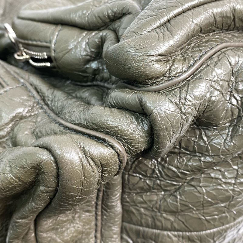 △ Balenciaga 巴黎世家 Grey Green Calfskin Superbusy Large Shoulder Bag 灰綠色小牛皮肩背袋 - 257016654-8