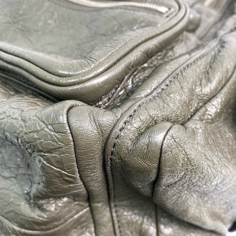 △ Balenciaga 巴黎世家 Grey Green Calfskin Superbusy Large Shoulder Bag 灰綠色小牛皮肩背袋 - 257016654-9