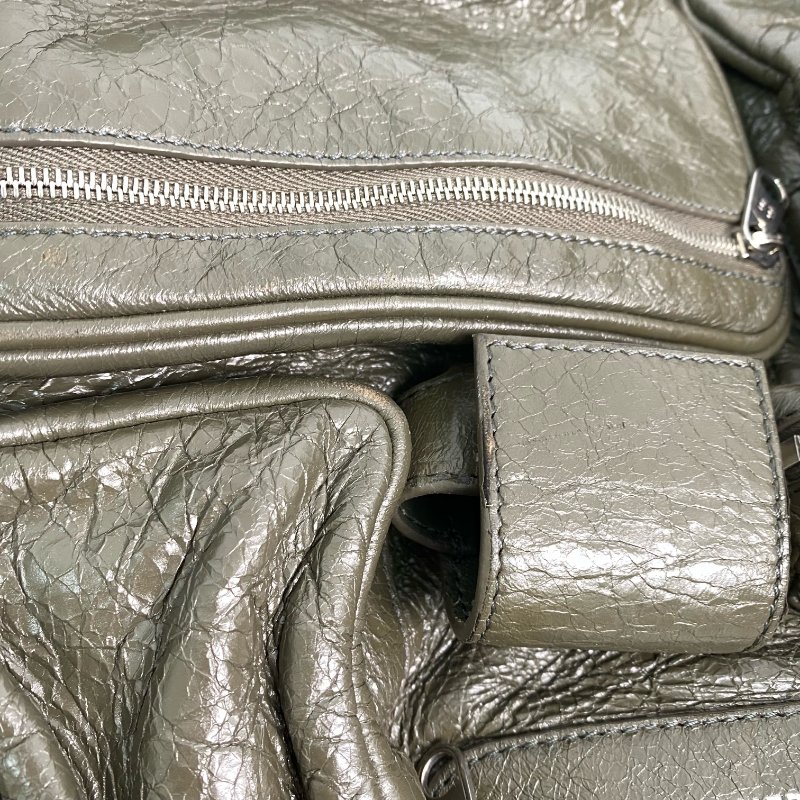 △ Balenciaga 巴黎世家 Grey Green Calfskin Superbusy Large Shoulder Bag 灰綠色小牛皮肩背袋 - 257016654-17