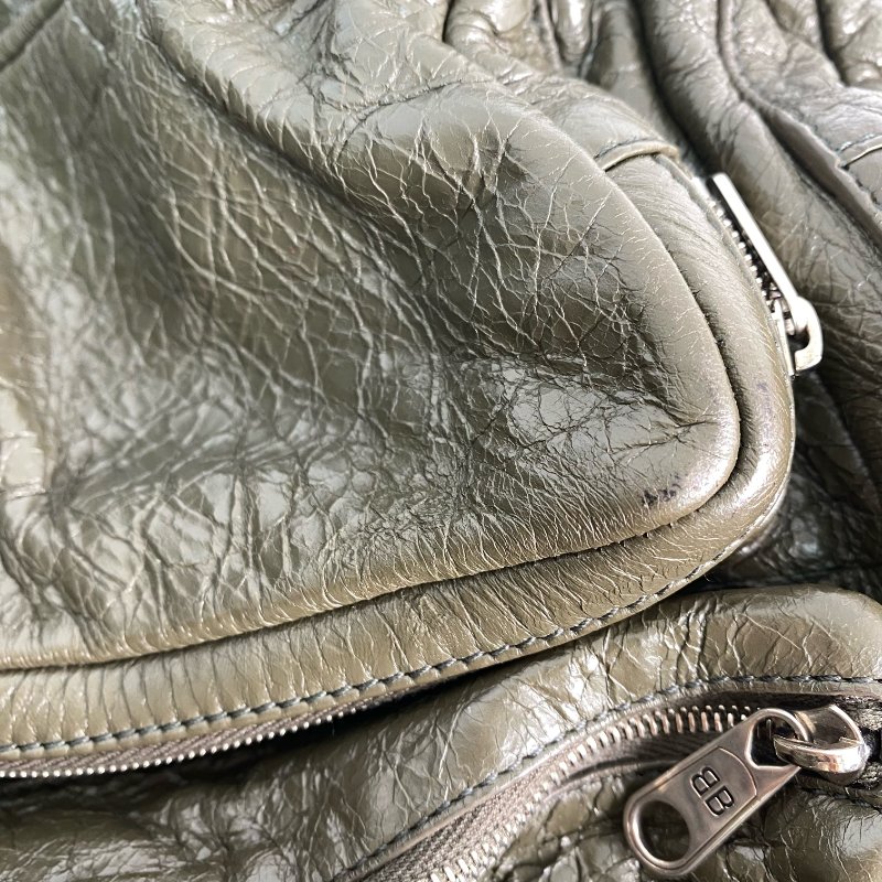 △ Balenciaga 巴黎世家 Grey Green Calfskin Superbusy Large Shoulder Bag 灰綠色小牛皮肩背袋 - 257016654-18
