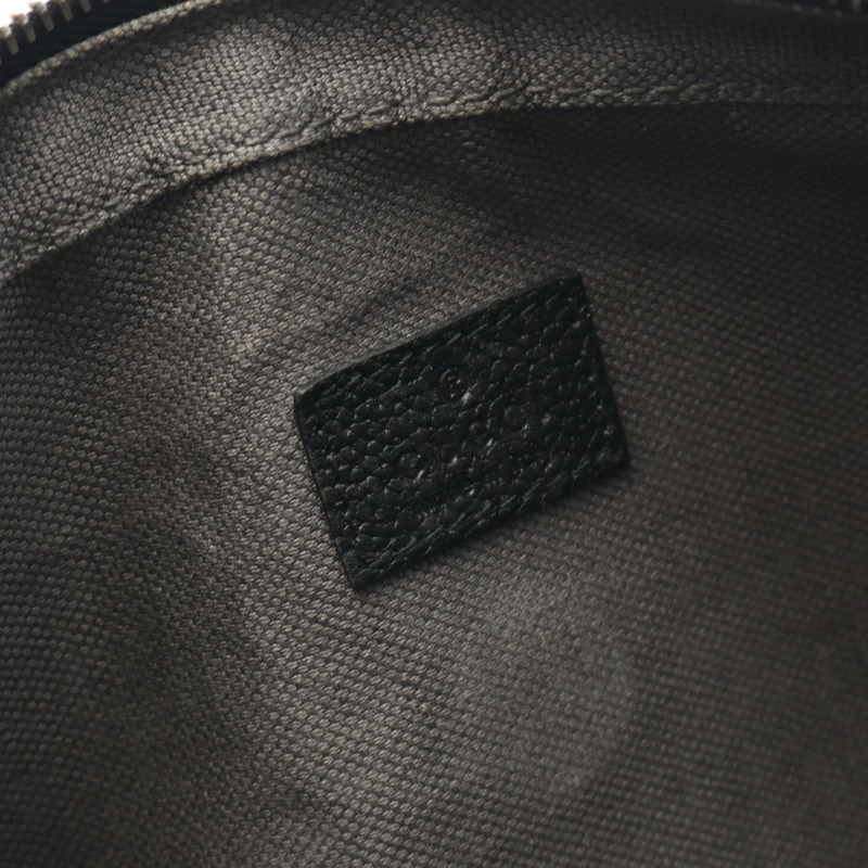 GUCCI GG Supreme 帆布單肩包 768391 帆布皮革灰黑色二手男款-3